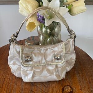 Coach Bag Authentic Signature C Gold